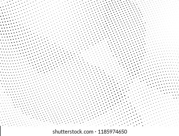 Abstract halftone wave dotted background. Halftone twisted grunge pattern, dot, circle.  Vector modern optical halftone pop art texture for poster, business card, cover, label mock-up, sticker layout