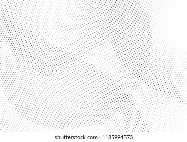 Abstract halftone wave dotted background. Halftone twisted grunge pattern, dot, circle.  Vector modern optical halftone pop art texture for poster, business card, cover, label mock-up, sticker layout