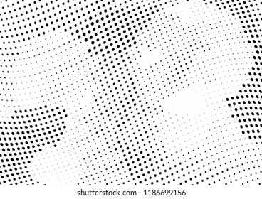 Abstract halftone wave dotted background. Halftone twisted grunge pattern, dot, circle.  Vector modern optical halftone pop art texture for poster, business card, cover, label mock-up, sticker layout