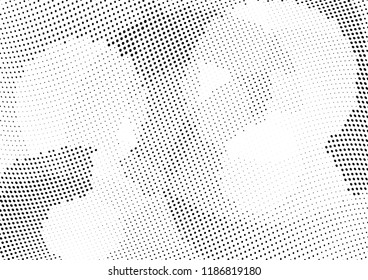 Abstract halftone wave dotted background. Halftone twisted grunge pattern, dot, circle.  Vector modern optical halftone pop art texture for poster, business card, cover, label mock-up, sticker layout