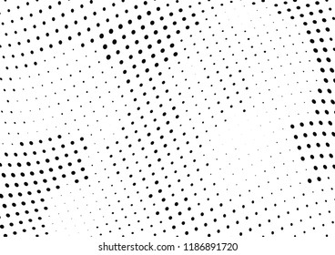 Abstract halftone wave dotted background. Halftone twisted grunge pattern, dot, circle.  Vector modern optical halftone pop art texture for poster, business card, cover, label mock-up, sticker layout