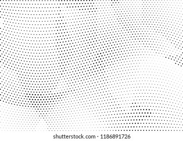 Abstract halftone wave dotted background. Halftone twisted grunge pattern, dot, circle.  Vector modern optical halftone pop art texture for poster, business card, cover, label mock-up, sticker layout