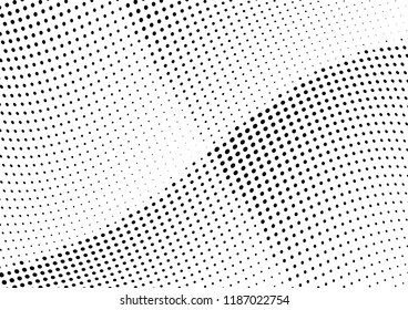 Abstract halftone wave dotted background. Halftone twisted grunge pattern, dot, circle.  Vector modern optical halftone pop art texture for poster, business card, cover, label mock-up, sticker layout