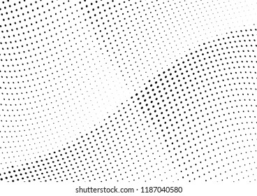 Abstract halftone wave dotted background. Halftone twisted grunge pattern, dot, circle.  Vector modern optical halftone pop art texture for poster, business card, cover, label mock-up, sticker layout
