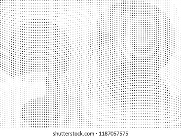 Abstract halftone wave dotted background. Halftone twisted grunge pattern, dot, circle.  Vector modern optical halftone pop art texture for poster, business card, cover, label mock-up, sticker layout