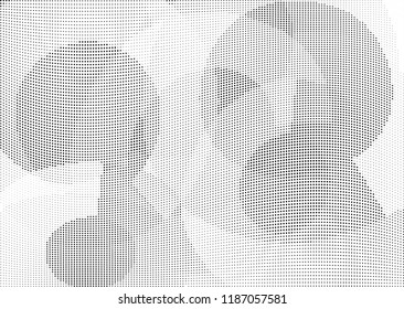 Abstract halftone wave dotted background. Halftone twisted grunge pattern, dot, circle.  Vector modern optical halftone pop art texture for poster, business card, cover, label mock-up, sticker layout