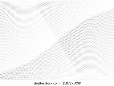 Abstract halftone wave dotted background. Halftone twisted grunge pattern, dot, circle.  Vector modern optical halftone pop art texture for poster, business card, cover, label mock-up, sticker layout