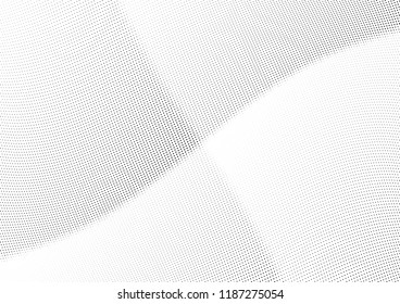 Abstract halftone wave dotted background. Halftone twisted grunge pattern, dot, circle.  Vector modern optical halftone pop art texture for poster, business card, cover, label mock-up, sticker layout