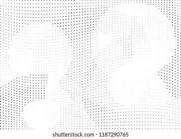 Abstract halftone wave dotted background. Halftone twisted grunge pattern, dot, circle.  Vector modern optical halftone pop art texture for poster, business card, cover, label mock-up, sticker layout