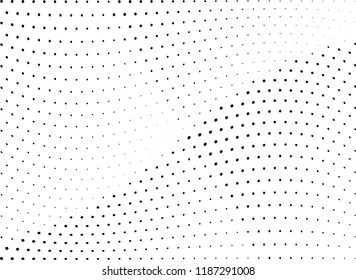 Abstract halftone wave dotted background. Halftone twisted grunge pattern, dot, circle.  Vector modern optical halftone pop art texture for poster, business card, cover, label mock-up, sticker layout