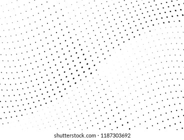 Abstract halftone wave dotted background. Halftone twisted grunge pattern, dot, circle.  Vector modern optical halftone pop art texture for poster, business card, cover, label mock-up, sticker layout