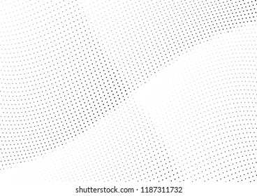 Abstract halftone wave dotted background. Halftone twisted grunge pattern, dot, circle.  Vector modern optical halftone pop art texture for poster, business card, cover, label mock-up, sticker layout