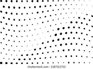 Abstract halftone wave dotted background. Halftone twisted grunge pattern, dot, circle.  Vector modern optical halftone pop art texture for poster, business card, cover, label mock-up, sticker layout