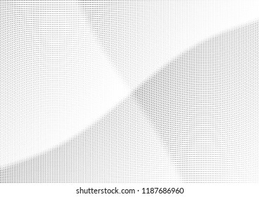Abstract halftone wave dotted background. Halftone twisted grunge pattern, dot, circle.  Vector modern optical halftone pop art texture for poster, business card, cover, label mock-up, sticker layout