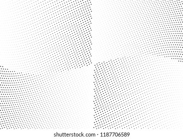Abstract halftone wave dotted background. Halftone twisted grunge pattern, dot, circle.  Vector modern optical halftone pop art texture for poster, business card, cover, label mock-up, sticker layout