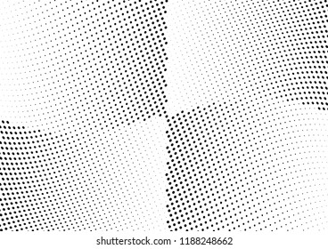 Abstract halftone wave dotted background. Halftone twisted grunge pattern, dot, circle.  Vector modern optical halftone pop art texture for poster, business card, cover, label mock-up, sticker layout