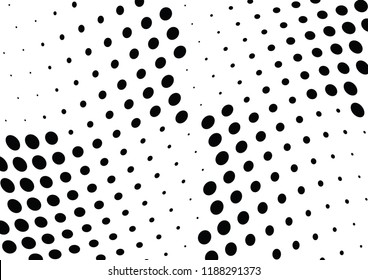 Abstract halftone wave dotted background. Halftone twisted grunge pattern, dot, circle.  Vector modern optical halftone pop art texture for poster, business card, cover, label mock-up, sticker layout