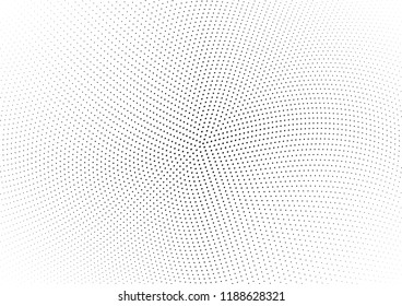 Abstract halftone wave dotted background. Halftone twisted grunge pattern, dot, circle.  Vector modern optical halftone pop art texture for poster, business card, cover, label mock-up, sticker layout