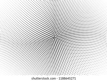 Abstract halftone wave dotted background. Halftone twisted grunge pattern, dot, circle.  Vector modern optical halftone pop art texture for poster, business card, cover, label mock-up, sticker layout