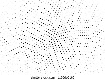 Abstract halftone wave dotted background. Halftone twisted grunge pattern, dot, circle.  Vector modern optical halftone pop art texture for poster, business card, cover, label mock-up, sticker layout