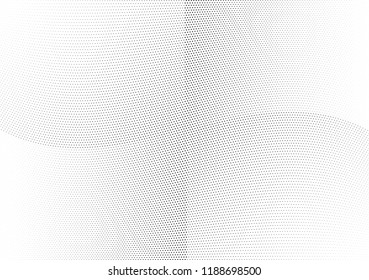 Abstract halftone wave dotted background. Halftone twisted grunge pattern, dot, circle.  Vector modern optical halftone pop art texture for poster, business card, cover, label mock-up, sticker layout