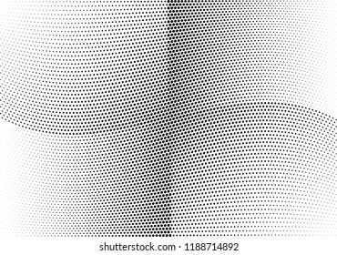 Abstract halftone wave dotted background. Halftone twisted grunge pattern, dot, circle.  Vector modern optical halftone pop art texture for poster, business card, cover, label mock-up, sticker layout