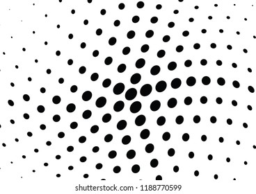 Abstract halftone wave dotted background. Halftone twisted grunge pattern, dot, circle.  Vector modern optical halftone pop art texture for poster, business card, cover, label mock-up, sticker layout