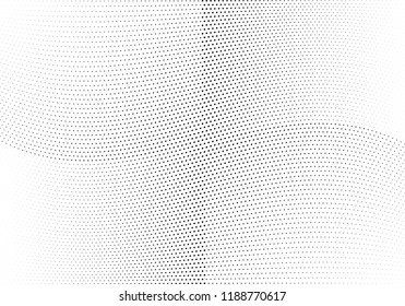 Abstract halftone wave dotted background. Halftone twisted grunge pattern, dot, circle.  Vector modern optical halftone pop art texture for poster, business card, cover, label mock-up, sticker layout
