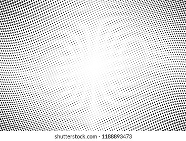 Abstract halftone wave dotted background. Halftone twisted grunge pattern, dot, circle.  Vector modern optical halftone pop art texture for poster, business card, cover, label mock-up, sticker layout