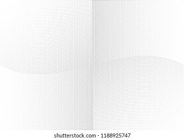 Abstract halftone wave dotted background. Halftone twisted grunge pattern, dot, circle.  Vector modern optical halftone pop art texture for poster, business card, cover, label mock-up, sticker layout