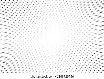 Abstract halftone wave dotted background. Halftone twisted grunge pattern, dot, circle.  Vector modern optical halftone pop art texture for poster, business card, cover, label mock-up, sticker layout
