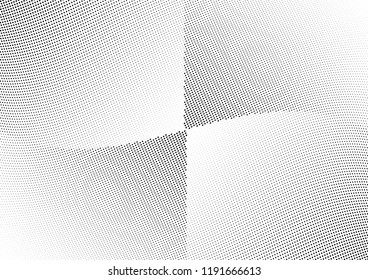 Abstract halftone wave dotted background. Halftone twisted grunge pattern, dot, circle.  Vector modern optical halftone pop art texture for poster, business card, cover, label mock-up, sticker layout
