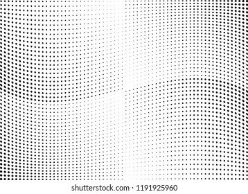 Abstract halftone wave dotted background. Halftone twisted grunge pattern, dot, circle.  Vector modern optical halftone pop art texture for poster, business card, cover, label mock-up, sticker layout