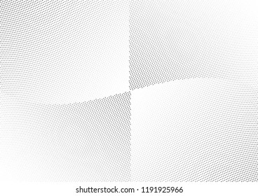 Abstract halftone wave dotted background. Halftone twisted grunge pattern, dot, circle.  Vector modern optical halftone pop art texture for poster, business card, cover, label mock-up, sticker layout