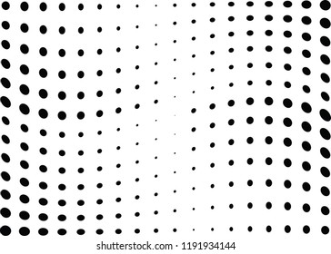 Abstract halftone wave dotted background. Halftone twisted grunge pattern, dot, circle.  Vector modern optical halftone pop art texture for poster, business card, cover, label mock-up, sticker layout