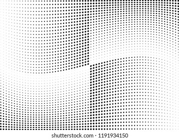 Abstract halftone wave dotted background. Halftone twisted grunge pattern, dot, circle.  Vector modern optical halftone pop art texture for poster, business card, cover, label mock-up, sticker layout