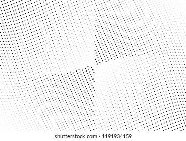 Abstract halftone wave dotted background. Halftone twisted grunge pattern, dot, circle.  Vector modern optical halftone pop art texture for poster, business card, cover, label mock-up, sticker layout