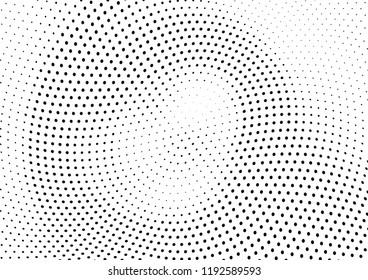 Abstract halftone wave dotted background. Halftone twisted grunge pattern, dot, circle.  Vector modern optical halftone pop art texture for poster, business card, cover, label mock-up, sticker layout