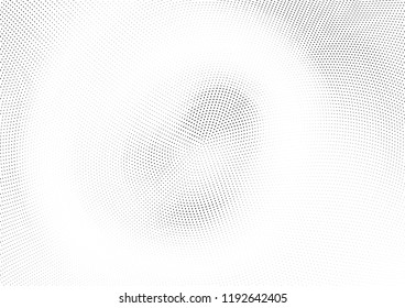 Abstract halftone wave dotted background. Halftone twisted grunge pattern, dot, circle.  Vector modern optical halftone pop art texture for poster, business card, cover, label mock-up, sticker layout