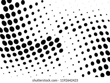 Abstract halftone wave dotted background. Halftone twisted grunge pattern, dot, circle.  Vector modern optical halftone pop art texture for poster, business card, cover, label mock-up, sticker layout