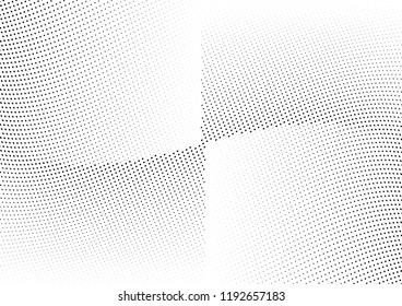 Abstract halftone wave dotted background. Halftone twisted grunge pattern, dot, circle.  Vector modern optical halftone pop art texture for poster, business card, cover, label mock-up, sticker layout