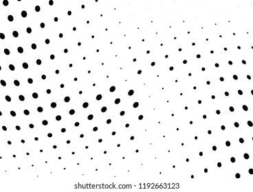 Abstract halftone wave dotted background. Halftone twisted grunge pattern, dot, circle.  Vector modern optical halftone pop art texture for poster, business card, cover, label mock-up, sticker layout
