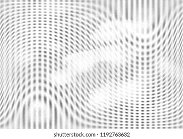 Abstract halftone wave dotted background. Halftone twisted grunge pattern, dot, circle.  Vector modern optical halftone pop art texture for poster, business card, cover, label mock-up, sticker layout