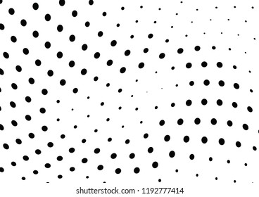 Abstract halftone wave dotted background. Halftone twisted grunge pattern, dot, circle.  Vector modern optical halftone pop art texture for poster, business card, cover, label mock-up, sticker layout