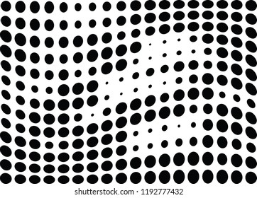 Abstract halftone wave dotted background. Halftone twisted grunge pattern, dot, circle.  Vector modern optical halftone pop art texture for poster, business card, cover, label mock-up, sticker layout