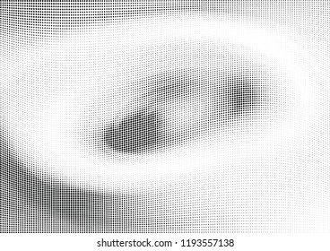 Abstract halftone wave dotted background. Halftone twisted grunge pattern, dot, circle.  Vector modern optical halftone pop art texture for poster, business card, cover, label mock-up, sticker layout