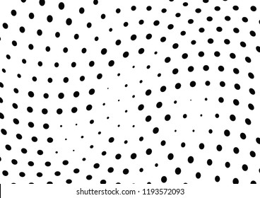 Abstract halftone wave dotted background. Halftone twisted grunge pattern, dot, circle.  Vector modern optical halftone pop art texture for poster, business card, cover, label mock-up, sticker layout