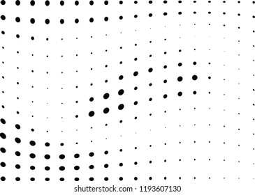 Abstract halftone wave dotted background. Halftone twisted grunge pattern, dot, circle.  Vector modern optical halftone pop art texture for poster, business card, cover, label mock-up, sticker layout