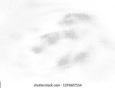 Abstract halftone wave dotted background. Halftone twisted grunge pattern, dot, circle.  Vector modern optical halftone pop art texture for poster, business card, cover, label mock-up, sticker layout