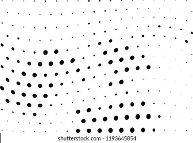 Abstract halftone wave dotted background. Halftone twisted grunge pattern, dot, circle.  Vector modern optical halftone pop art texture for poster, business card, cover, label mock-up, sticker layout